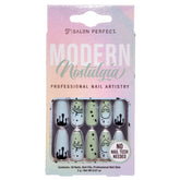 Front  side of packaging for SALON PERFECT NAIL 215 MODERN NOSTALGIA BLUE GRN UFO